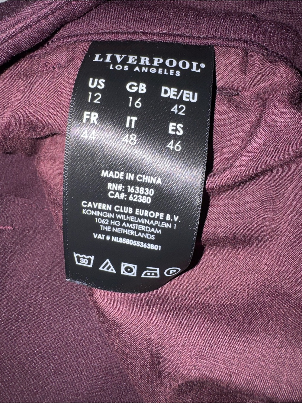 Liverpool Women's Plum Dress Trousers - Picture 2 of 3